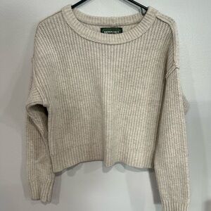 American Eagle Outfitters Cream Sweater